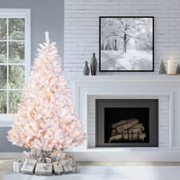 6.5 ft. Pre-Lit Winchester Pine White Tree with Clear Lights, Plug-In - National Tree Company