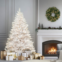 6.5 ft. Pre-Lit Winchester Pine White Tree with Clear Lights - National Tree Company
