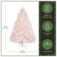 7 ft. Pre-Lit Winchester Pine White Tree with Clear Lights - National Tree Company
