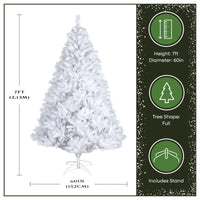 7.5 ft. Pre-Lit Winchester Pine White Tree with Clear Lights and Silver Glitter - National Tree Company