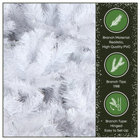 7.5 ft. Pre-Lit Winchester Pine White Tree with Clear Lights and Silver Glitter - National Tree Company
