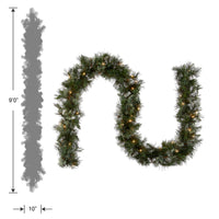 9 ft. Pre-Lit Wispy Willow Garland with Clear Lights - National Tree Company