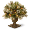 24 in. Pre-Lit Wintry Pine Porch Bush with Clear Lights - National Tree Company