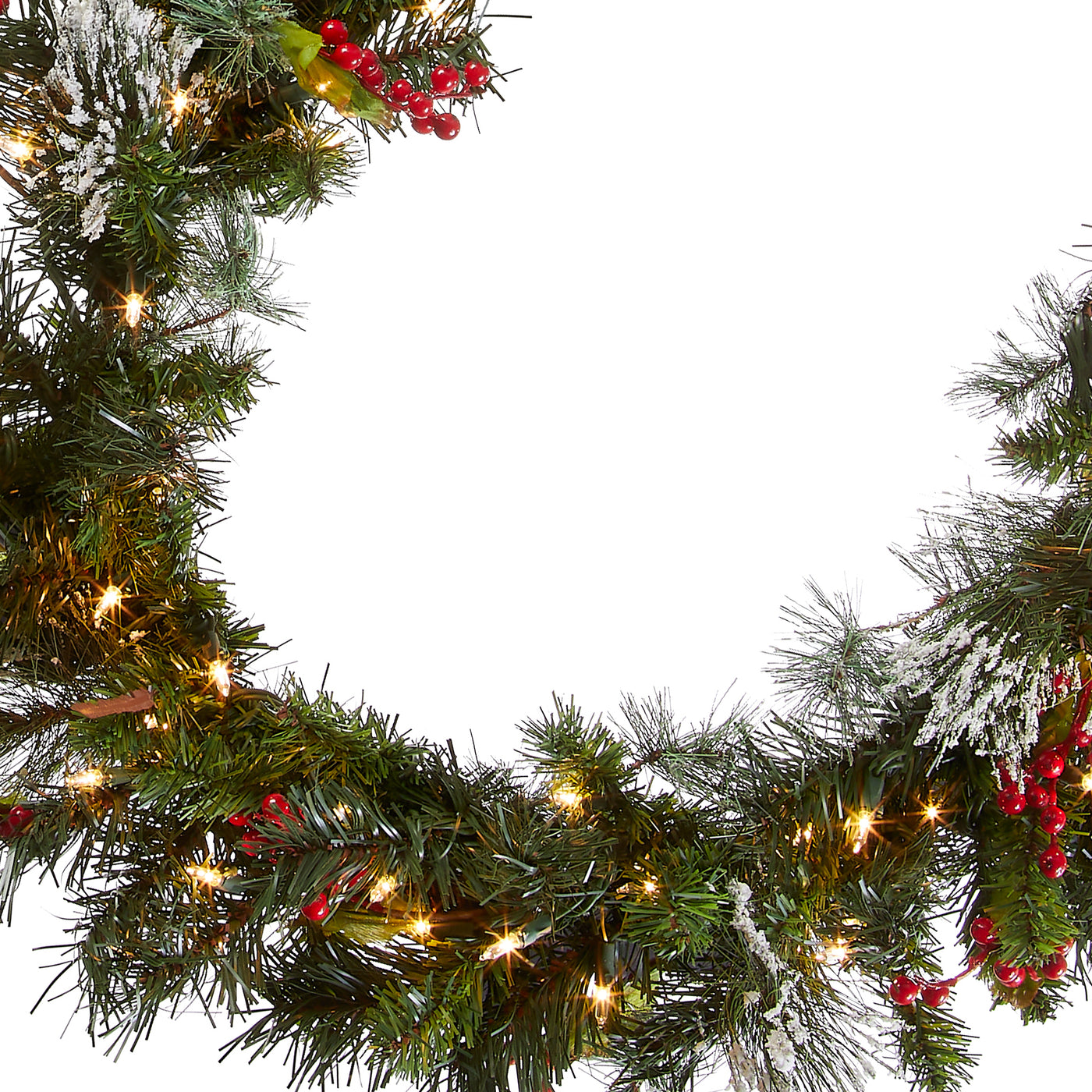 9 ft. Pre-Lit Wintry Pine Garland with Clear Lights - National Tree Company