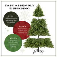 6.5 ft. Pre-Lit Wintry Pine Medium Tree with Clear Lights - National Tree Company