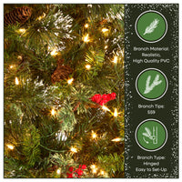 6.5 ft. Pre-Lit Wintry Pine Medium Tree with Clear Lights - National Tree Company