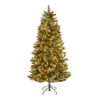 6.5 ft. Pre-Lit Wintry Pine Medium Tree with Clear Lights - National Tree Company