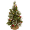 18 in.Pre-Lit Wintry Pine Tree with LED Lights - National Tree Company