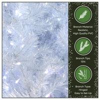 7.5 ft. Pre-Lit Christmas Crystal Pine Silver Metallic Tree, Plug-In - National Tree Company