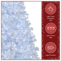 9 ft. Pre-Lit Christmas Crystal Pine Tree with LED Lights - National Tree Company