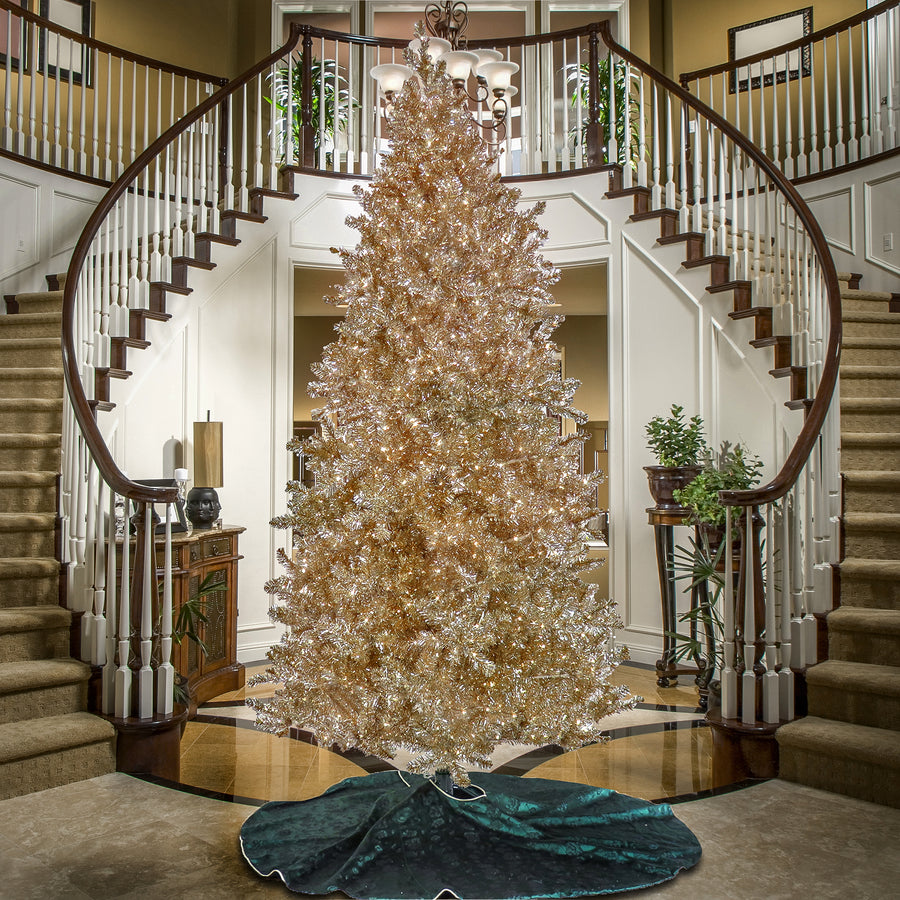 9 ft. Pre-Lit Christmas Platinum Metallic Tree