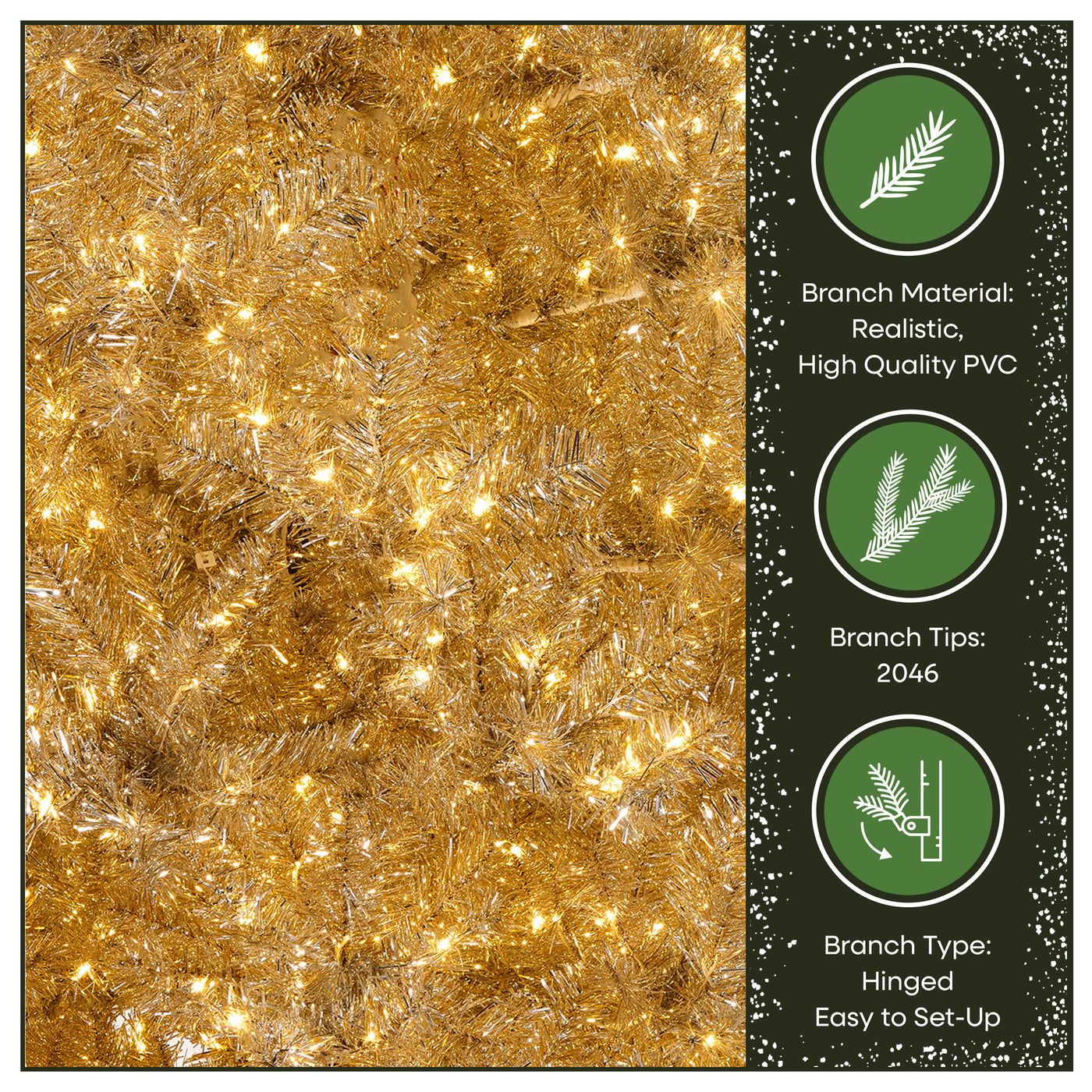 9 ft. Pre-Lit Christmas Platinum Metallic Tree - National Tree Company