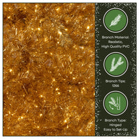 7.5 ft. Pre-Lit Christmas True Gold Metallic Tree - National Tree Company