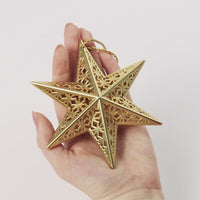 Scentsicles Decorative Ornament, Metal Gold Star, White Winter Fir with Refill - National Tree Company