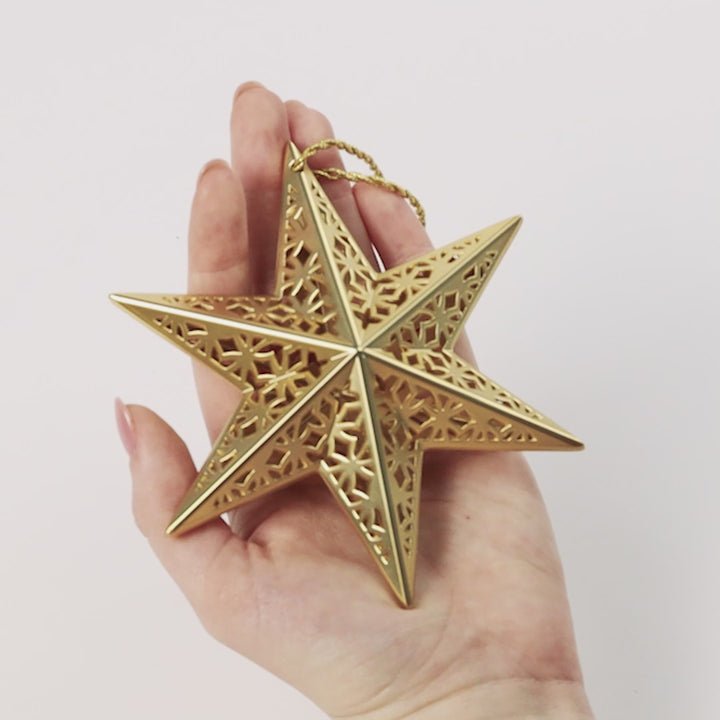 Scentsicles Decorative Ornament, Metal White Star, White Winter Fir with Refill