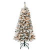 4.5 ft. Pre-Lit Acacia Flocked Tree with Clear Lights - National Tree Company