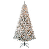 7.5 ft. Pre-Lit Acacia Flocked Tree with Clear Lights - National Tree Company