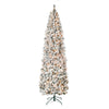 9 ft. Pre-Lit Acacia Flocked Slim Tree with Clear Lights - National Tree Company