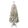 4.5 ft. Pre-Lit Acacia Medium Flocked Tree with Clear Lights - National Tree Company