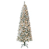 7.5 ft. Pre-Lit Acacia Medium Flocked Tree with Clear Lights - National Tree Company