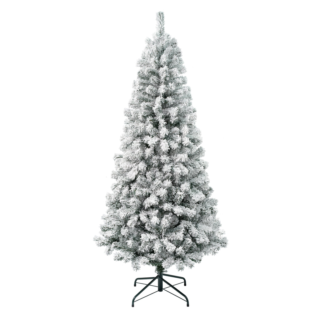 First Traditions Collection Artificial Christmas Tree, Acacia, Flocked, Includes Stand, 6 Feet