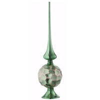 15 in. Sage Green Glass Christmas Tree Topper - National Tree Company