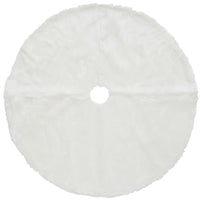 52 in. General Store Collection White Faux Fur Tree Skirt - National Tree Company