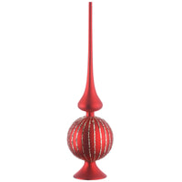 15" Red Glass Christmas Tree Topper - National Tree Company