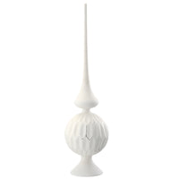 15" White Glass Christmas Tree Topper - National Tree Company