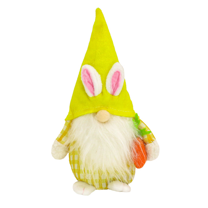 Easter Bunny Gnome Table Decoration, Yellow, Easter Collection, 11 Inches