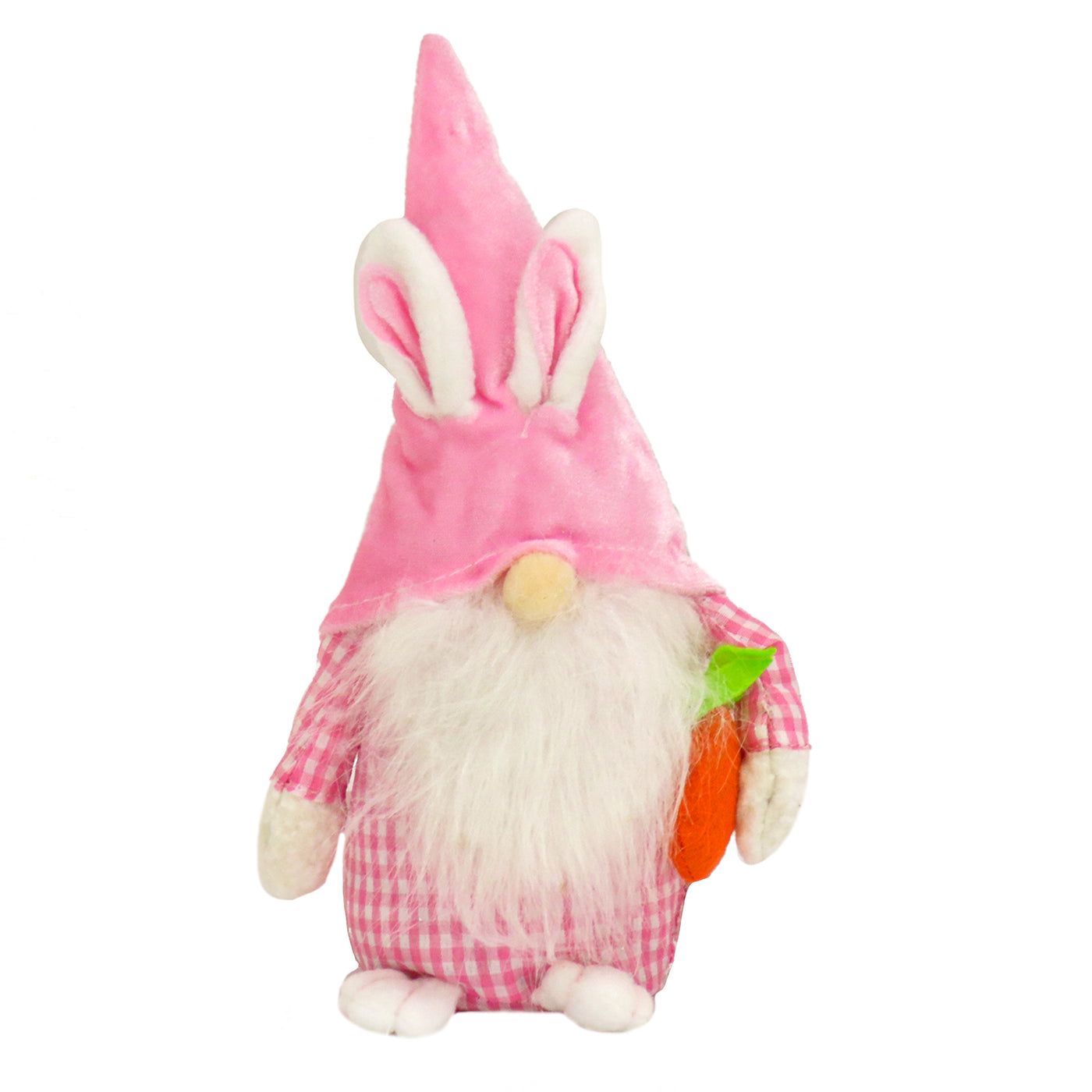 Easter Bunny Gnome Table Decoration, Pink, Easter Collection, 11 Inches - National Tree Company