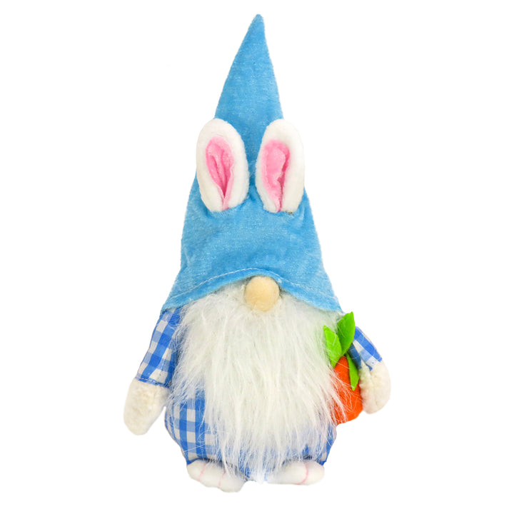 Easter Bunny Gnome Table Decoration, Blue, Easter Collection, 11 Inches