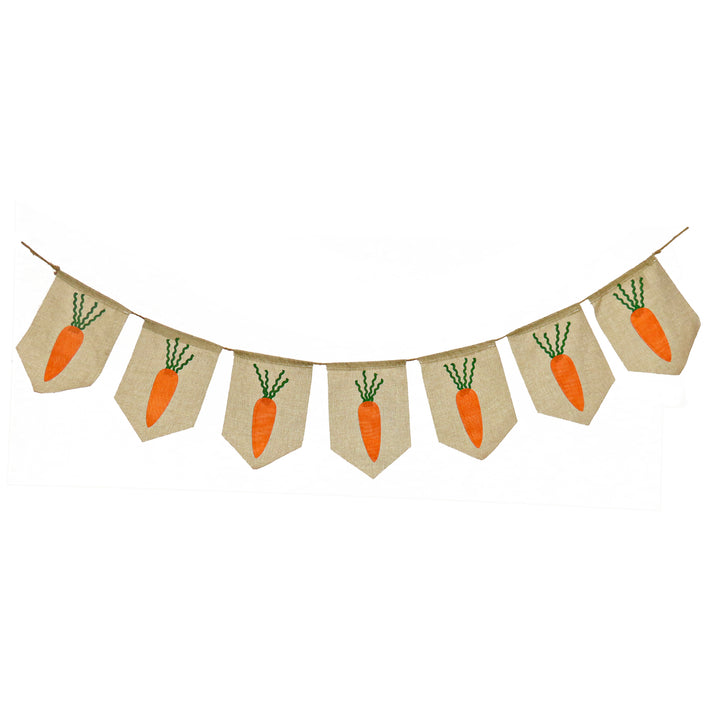 Carrots Hanging Banner Decoration, Orange, Easter Collection, 70 Inches