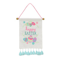 19 in. Happy Easter with Eggs Hanging Banner Decoration - National Tree Company