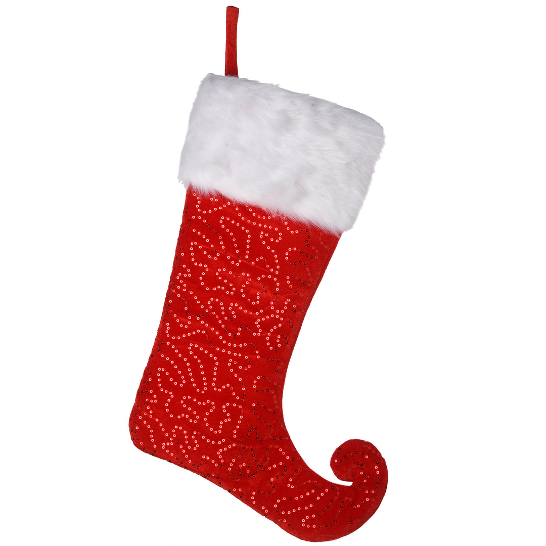 21" General Store Collection Jester Style Red Stocking