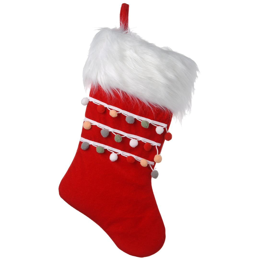 19" General Store Collection Red Velvet Stocking