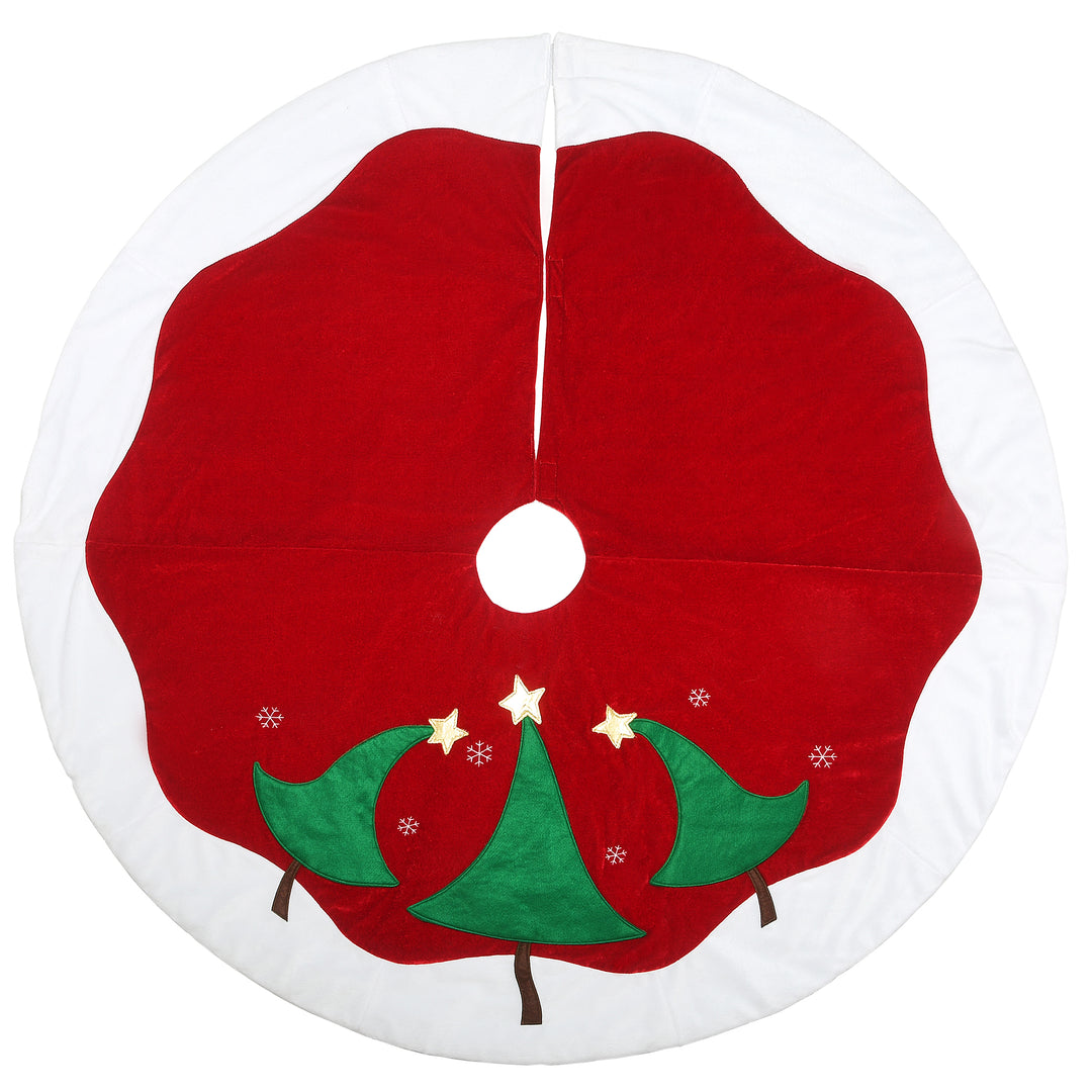 52" General Store Collection Red and White Tree Skirt