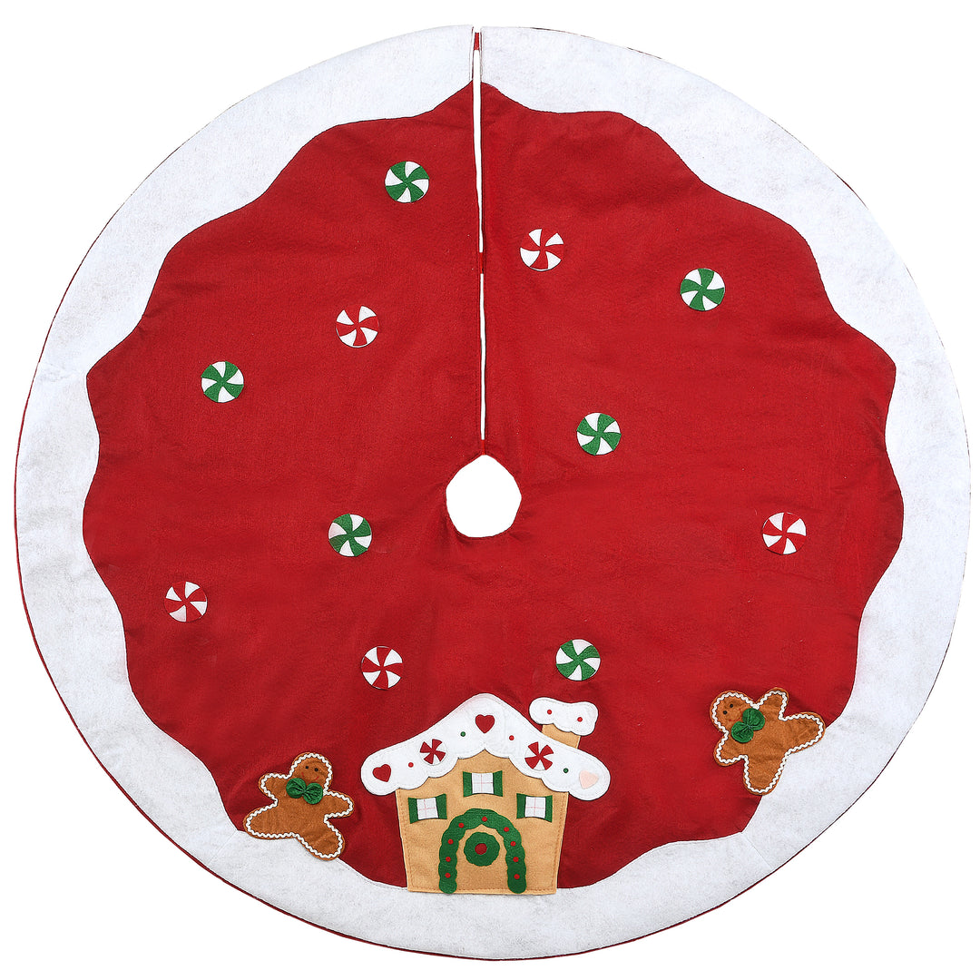 48" Be Merry Collection Gingerbread House Tree Skirt