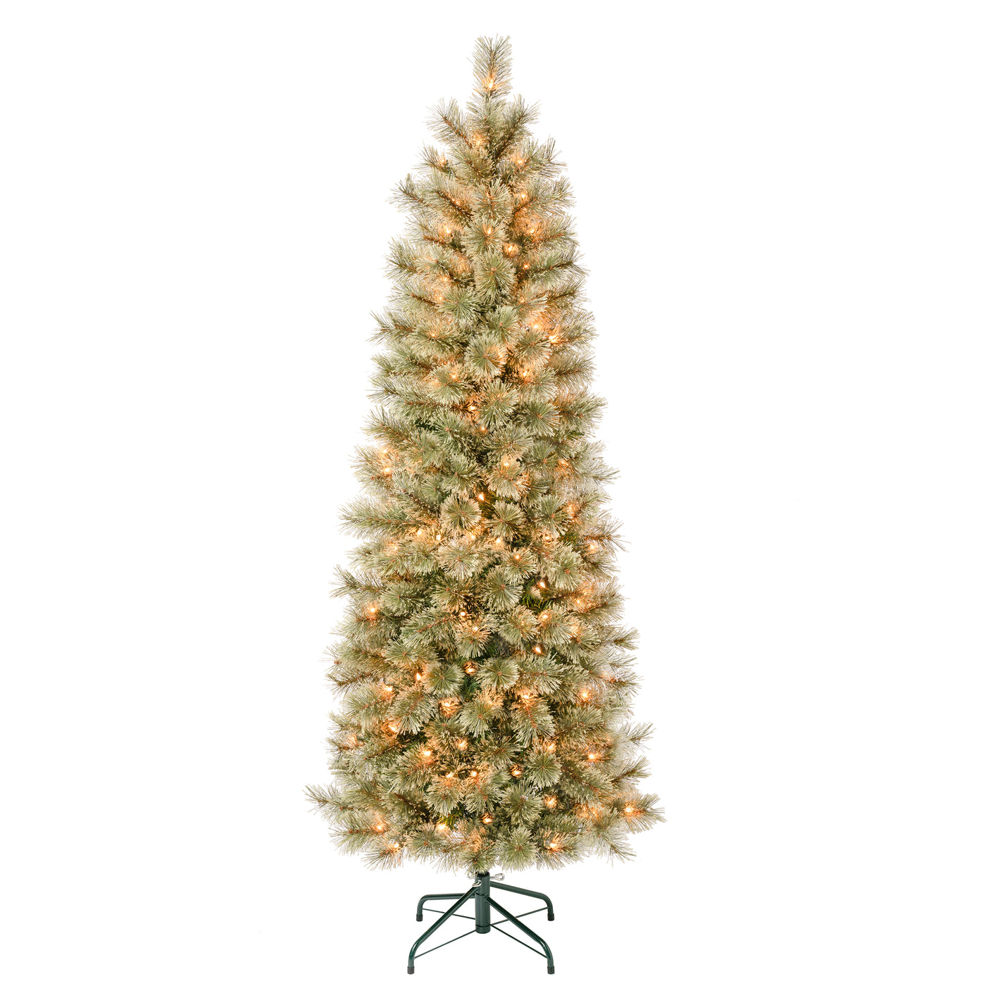 6 ft. Pre-Lit Arcadia Pine Cashmere Slim Tree with Clear Lights - National Tree Company