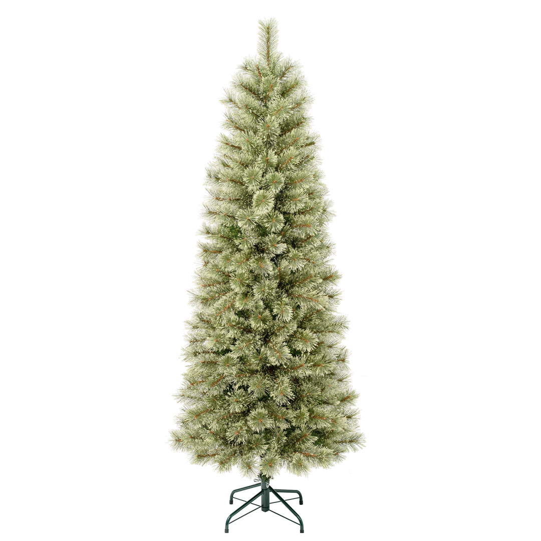 First Traditions Arcadia Pine Cashmere Slim Christmas Tree with Hinged Branches, 6 ft