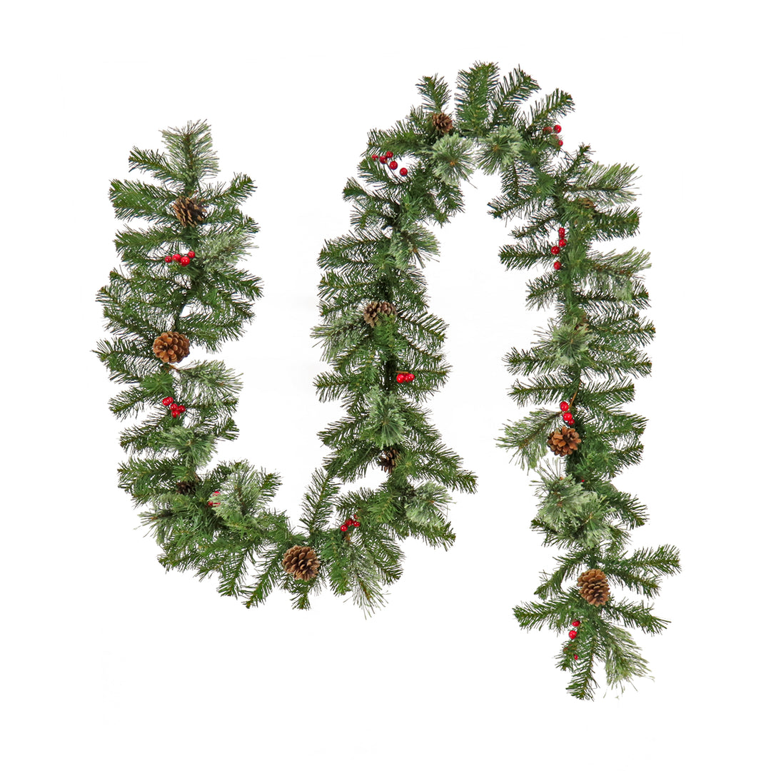 9 ft Evergreen and Cashmere Tips Garland