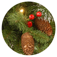 24 in. Pre-Lit Crestwood Spruce Wreath with Clear Lights - Plug In - National Tree Company