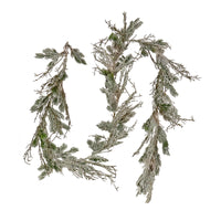 9 ft. Pre-Lit  Snowy Twig Garland with Warm White LED Rice Lights - National Tree Company