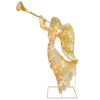48 in. Champagne Sisal Angel with LED Lights - National Tree Company