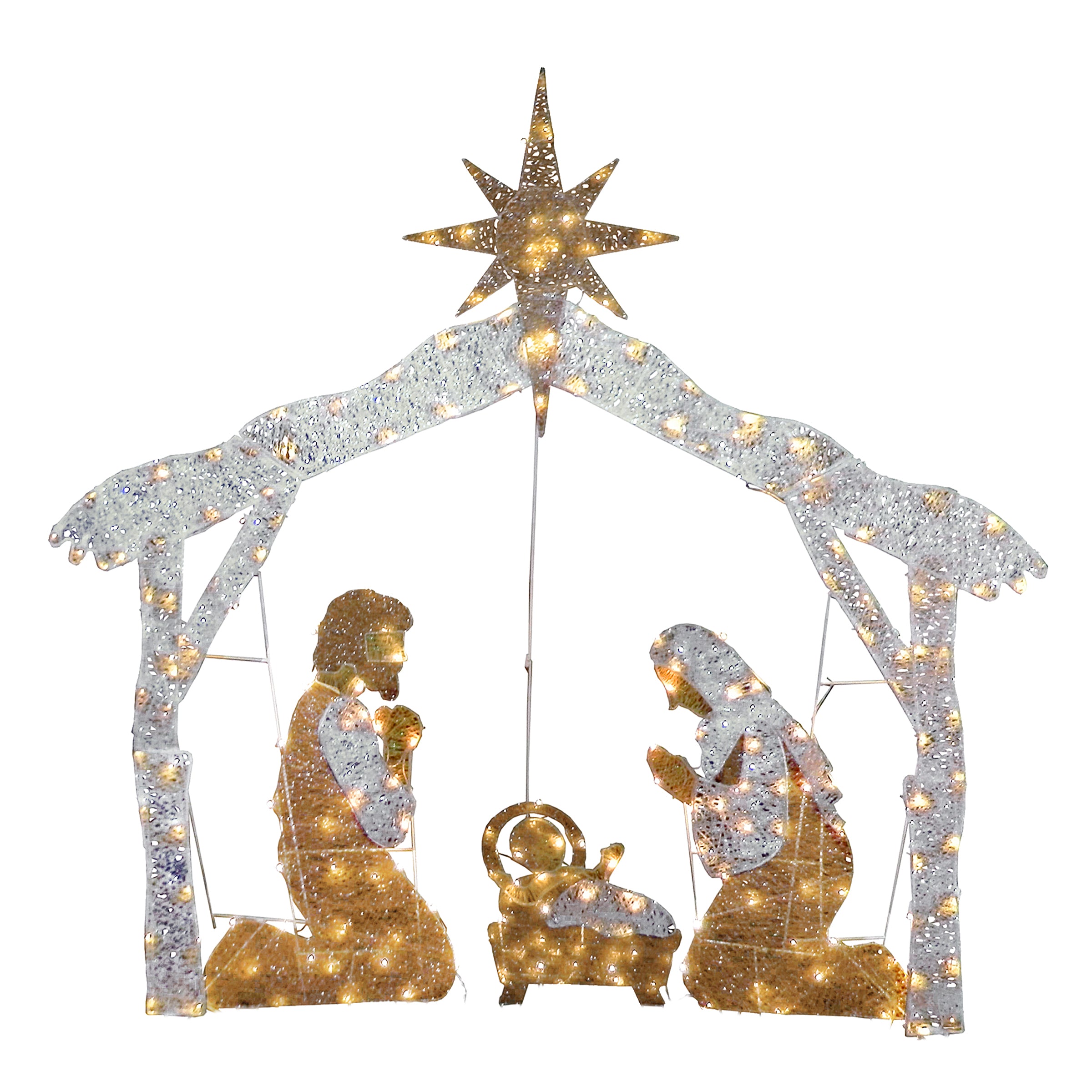 Crystal Splendor Prelit Nativity Set - Thumbnail 4