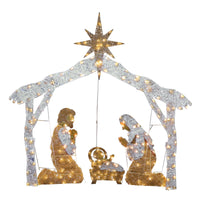 National Tree Company 55" Crystal Splendor Prelit Nativity Set - National Tree Company