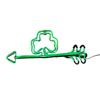 20" Green Neon Style Shamrock Decoration - National Tree Company