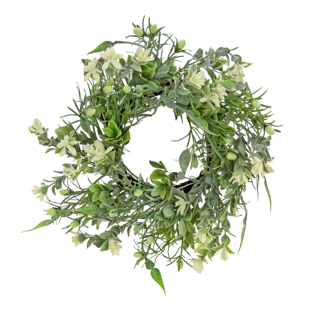 14" Spring Mixed Blossoms Table Wreath