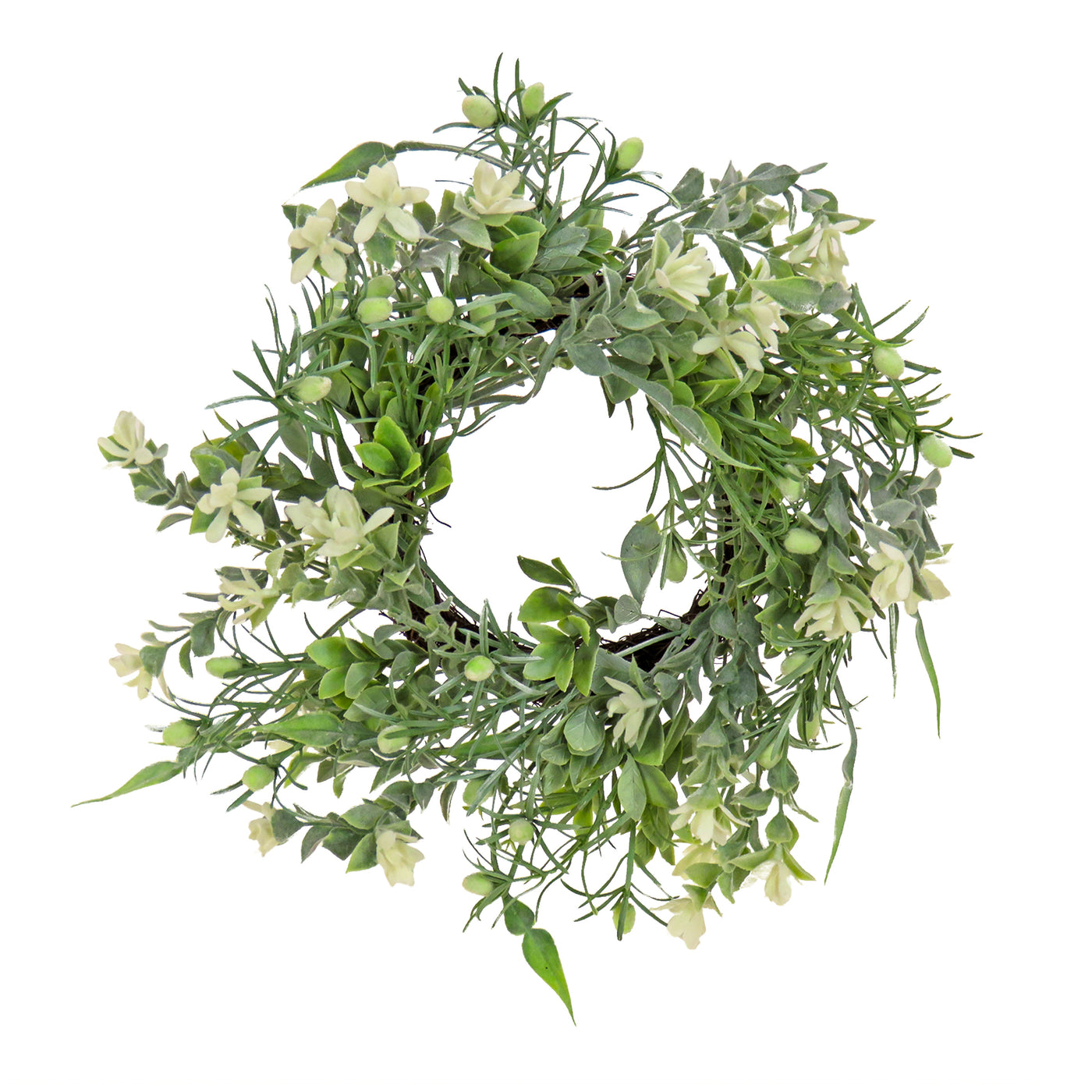 14 in.  Spring Table Wreath with Mixed Foliage and Blossom - National Tree Company