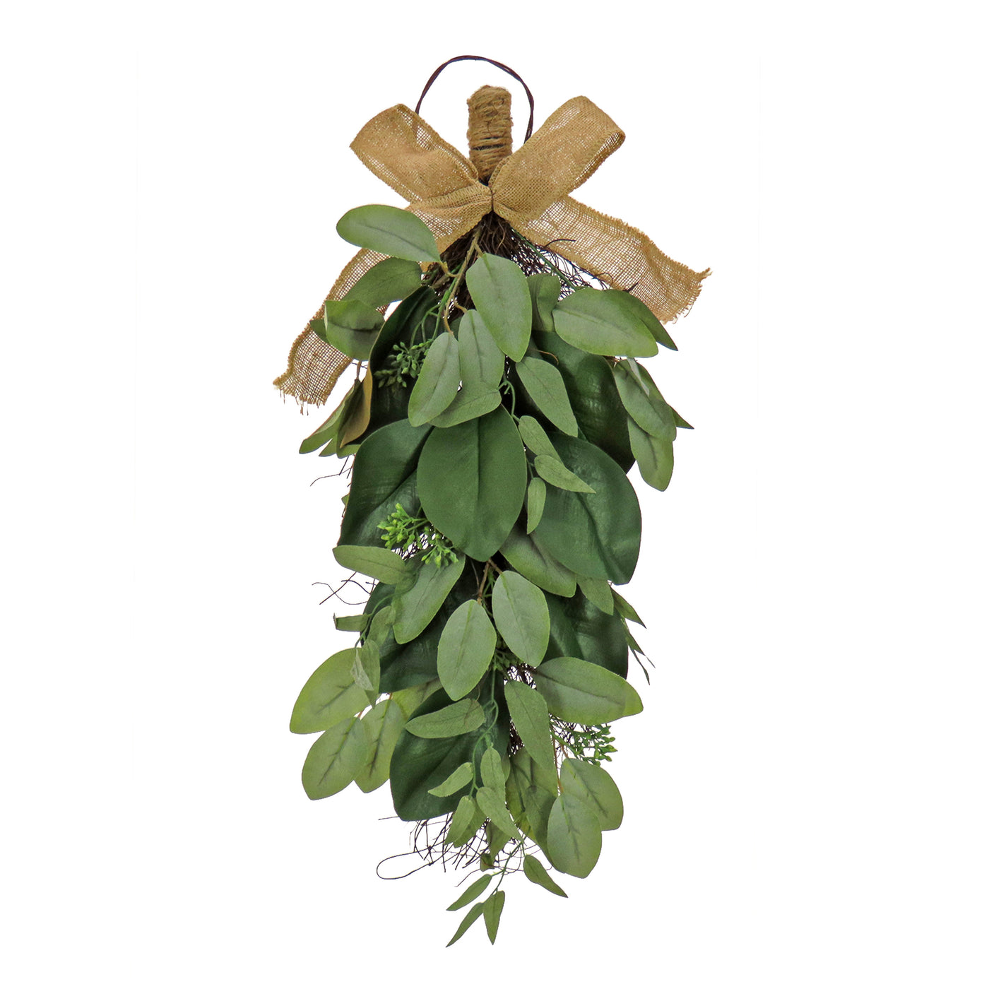 magnolia hanging plant National Tree Company 26" Eucalyptus and Magnolia Leaf Swag (DL87-65F22229-1)